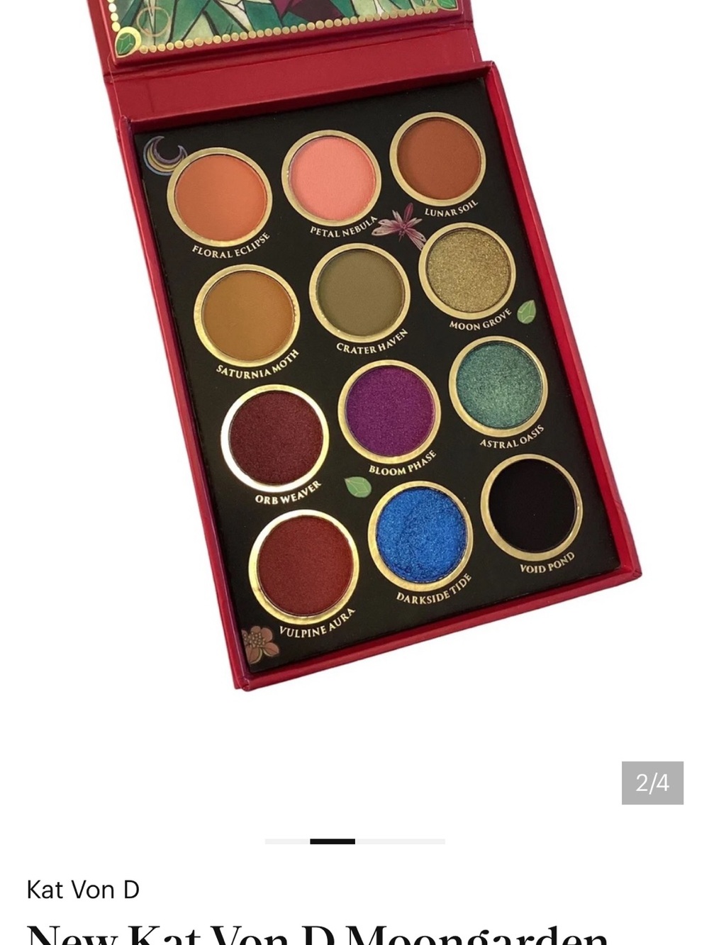 BNIB DISCONTINUED Kat Von D MOONGARDEN VEGAN Eyeshadow Palette - Picture 2 of 4